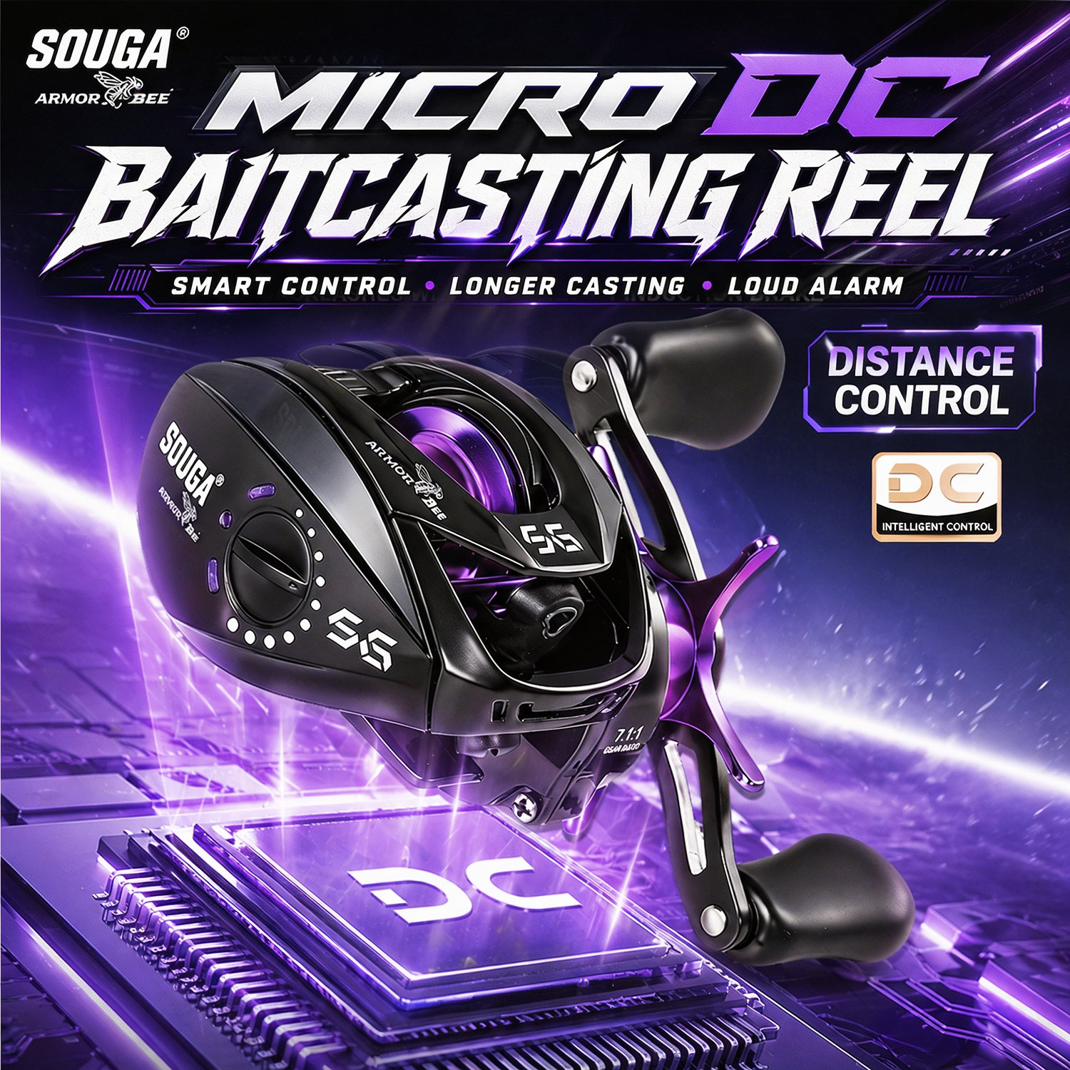 Kastking Reel Zephyr - Sougayilang Micro DC Elektronische Baitcasting-molen Ultralight