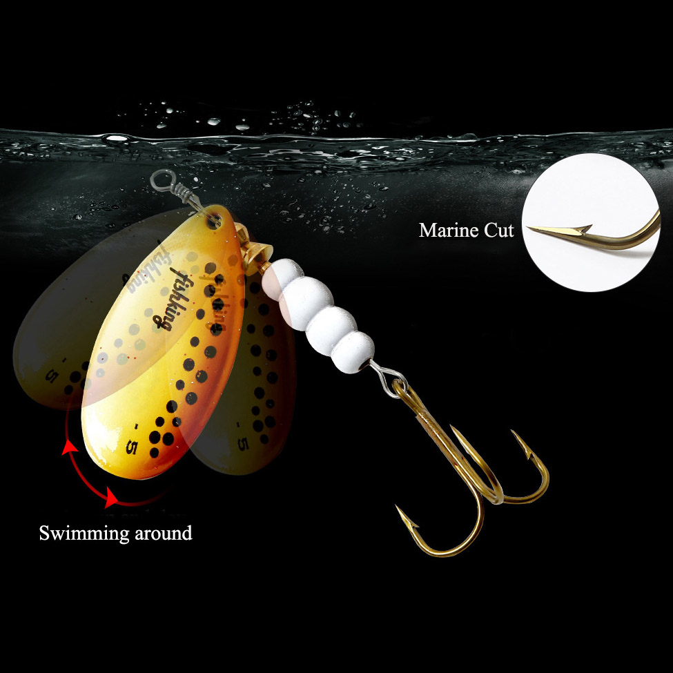 Fishing Hook Treble - 1pcs Spinner Aas 3.9/4.6/7.4/10.8/15g Vissen Lokken