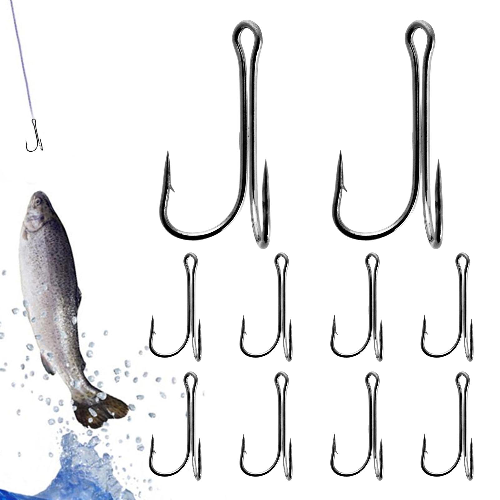 Fishing Hook Treble - Vishaakjes met weerhaken, 10 stuks, hoogwaardig
