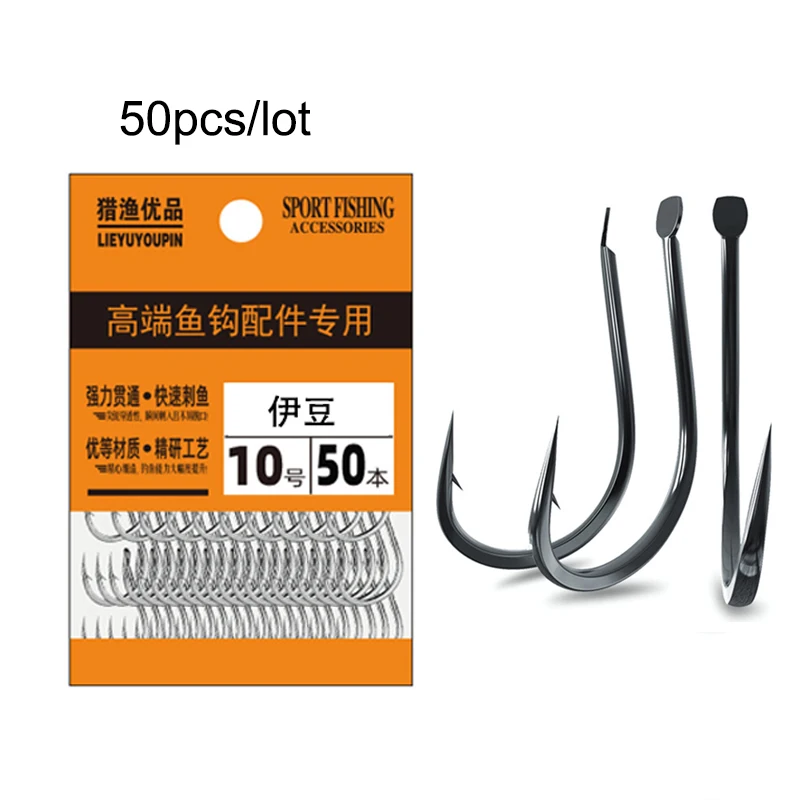 Fishing Hook Barbless - 50 STKS Kleine Vishaken Koolstofstaal Zoetwater