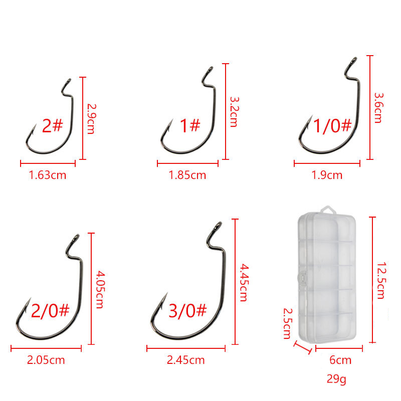 50 Stuks Brede Worm Haak Kools - Fishing Hook Barbless recensie en prijs