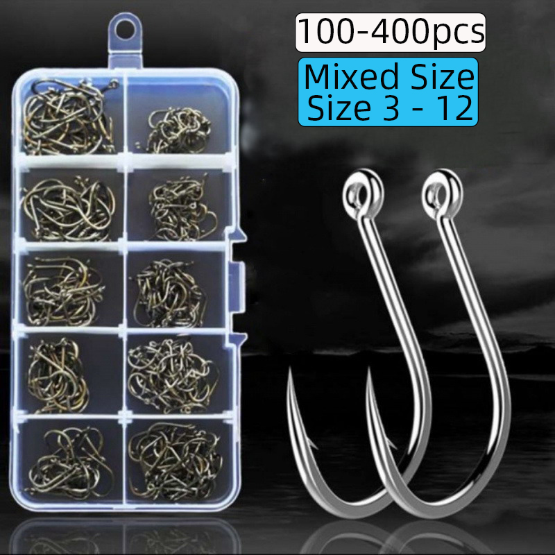 100-400 stuks/doos 3 # -12 #   - Fishing Hook Circle recensie en prijs