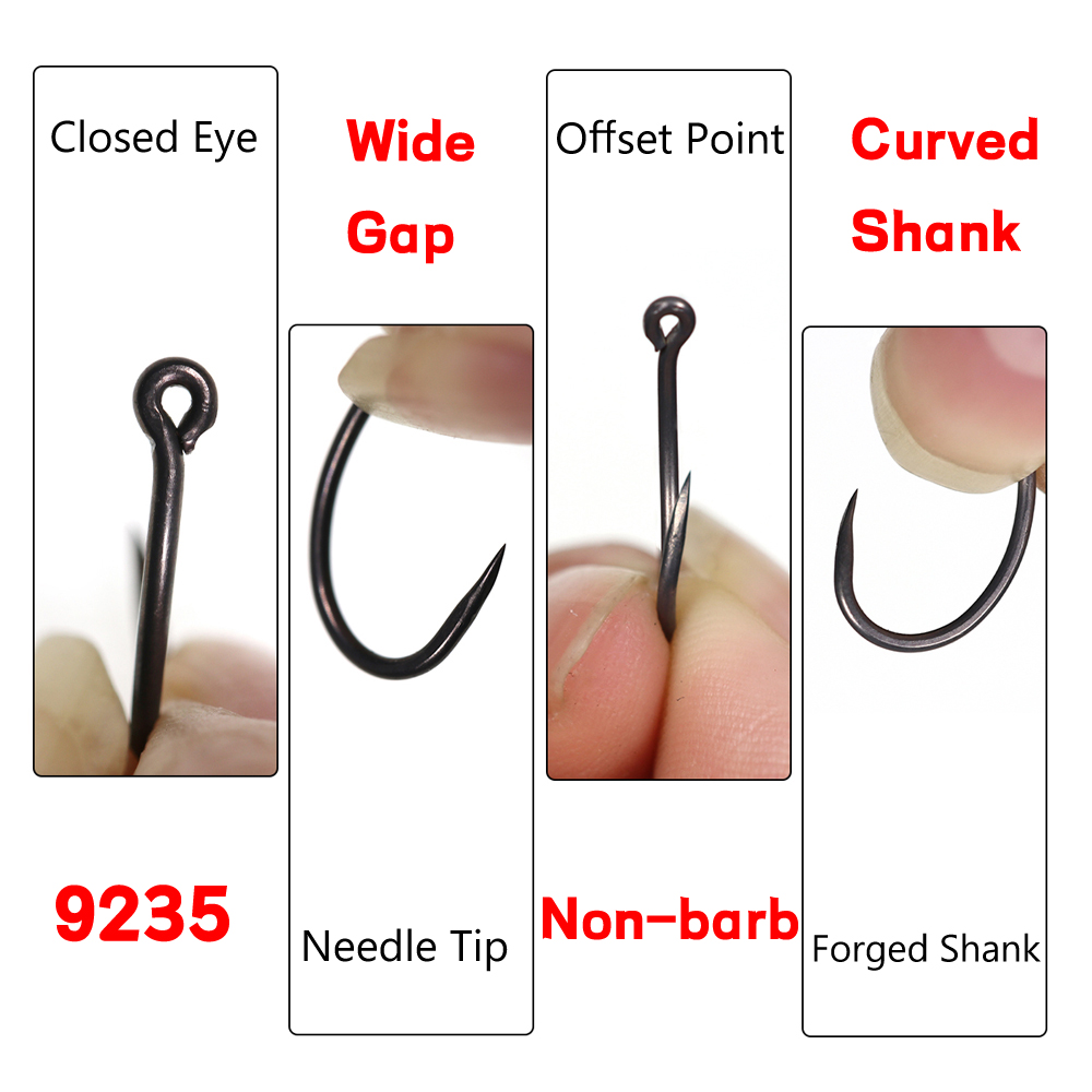 50 stuks matte zwarte karperha - Fishing Hook Barbless recensie en prijs