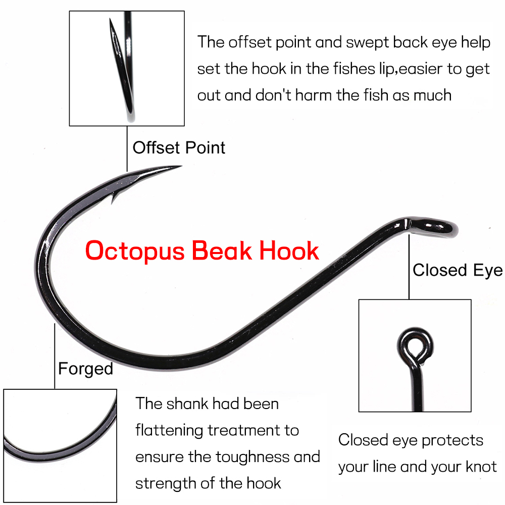 Bimoo 20 stks Offset Octopus S - Fishing Hook Barbless recensie en prijs