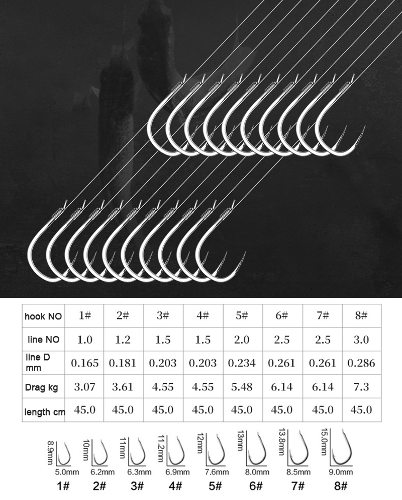 10 paar Vishaken Met Tippet 45 - Fishing Hook Barbless recensie en prijs