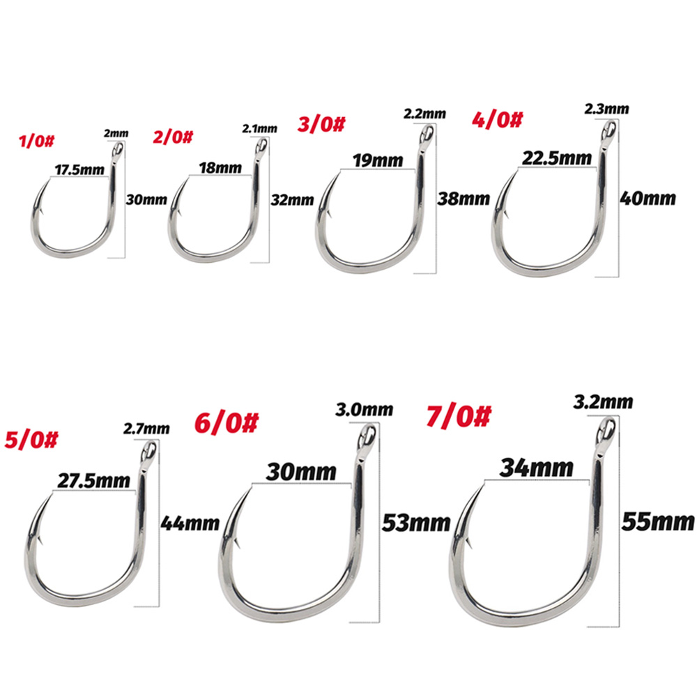 10PCS Grote Vishaak 1/0-7/0 Su - Fishing Hook Circle recensie en prijs